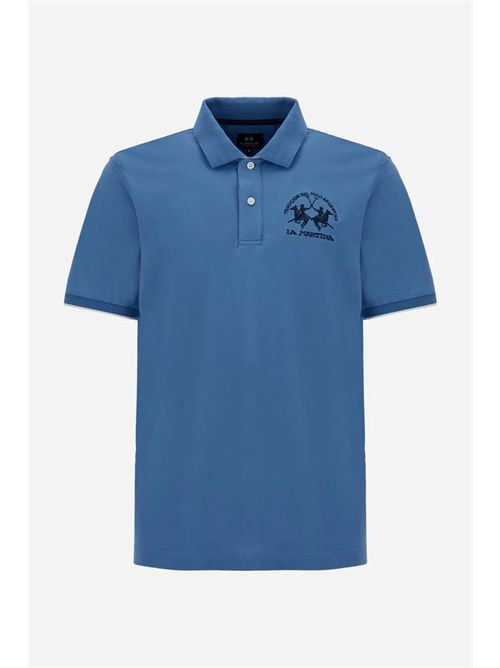 Polo uomo manica corta in piquet stretch con logo Iconic Team - Miguel LA MARTINA | MCP001PK001/07020